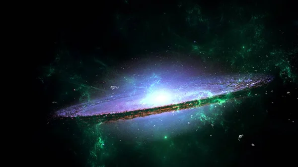 Planeten Galaxy Science Fiction Wallpaper Schoonheid Deep Space Cosmos Fysieke — Stockfoto