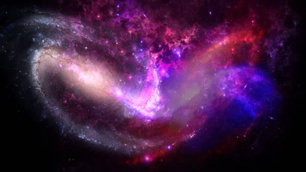 Planets Galaxy Science Fiction Tapéta Szépség Deep Space Cosmos Fizikai Jogdíjmentes Stock Fotók