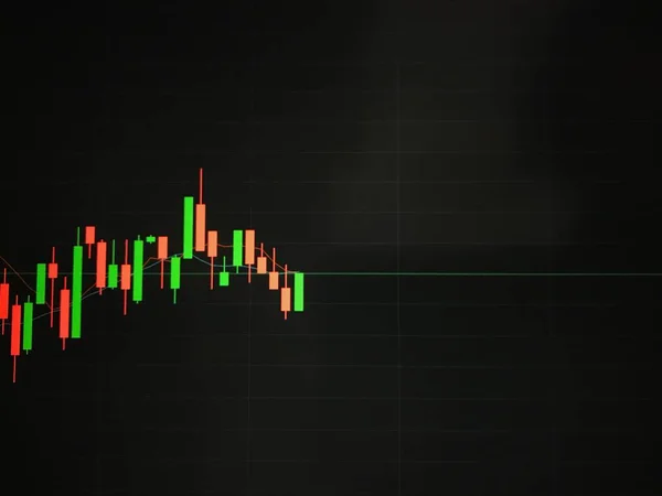 Mercado Ações Negociação Gráfico Criptomoeda Bitcoin Moeda Futura Bitcoin Conceito — Fotografia de Stock