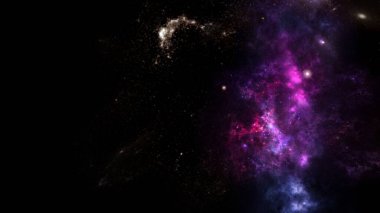 Kara delik, gezegenler ve galaksi, bilim kurgu duvar kağıdı. Derin uzayın güzelliği. Evrende milyarlarca galaksi Kozmik sanat arka planında