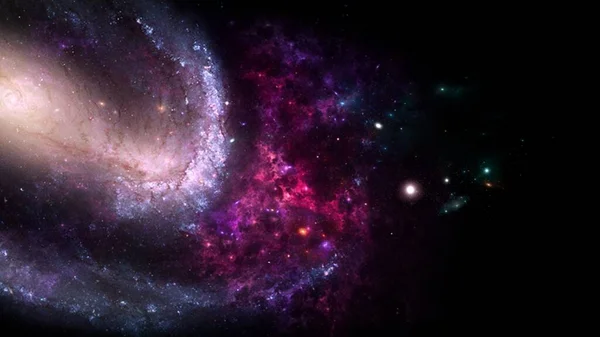 Buraco Negro Planetas Galáxia Papel Parede Ficção Científica Beleza Espaço — Fotografia de Stock