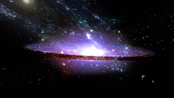 Trou Noir Planètes Galaxie Papier Peint Science Fiction Beauté Espace — Photo