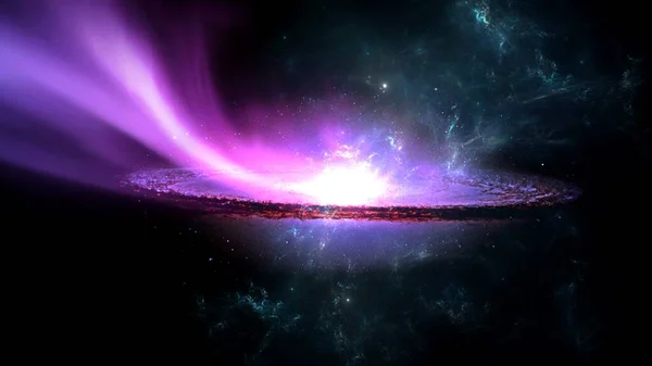 Gaură Neagră Planete Galaxie Tapet Science Fiction Frumuseţea Spaţiului Adânc Imagine de stoc
