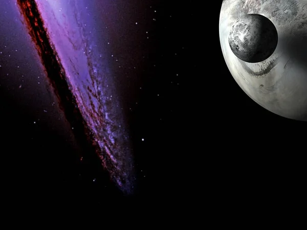 Pianeti Galassia Fantascienza Carta Parati Bellezza Cosmo Spaziale Profondo Cosmologia — Foto Stock