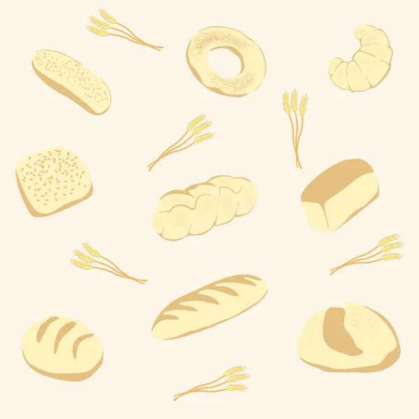 Векторный фон из хлеба — стоковый вектор