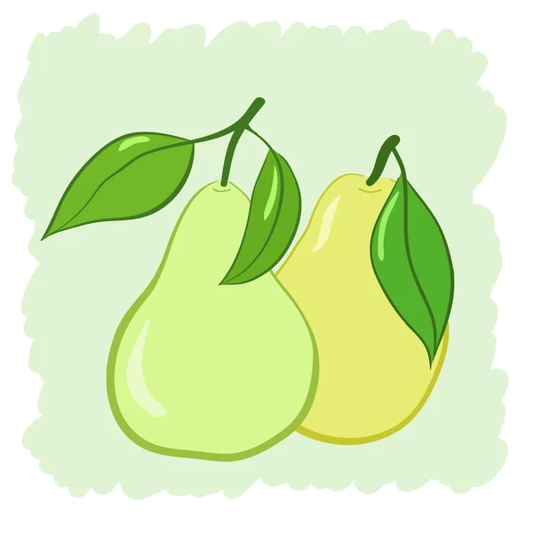 Two pears — Stock Vector