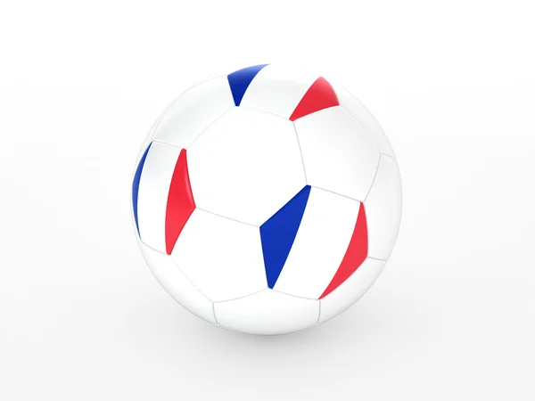 3D-weergave van een voetbal met Frankrijk vlag — Stockfoto