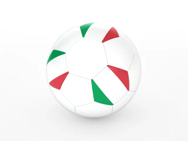 3D-weergave van een voetbal met Italië vlag — Stockfoto
