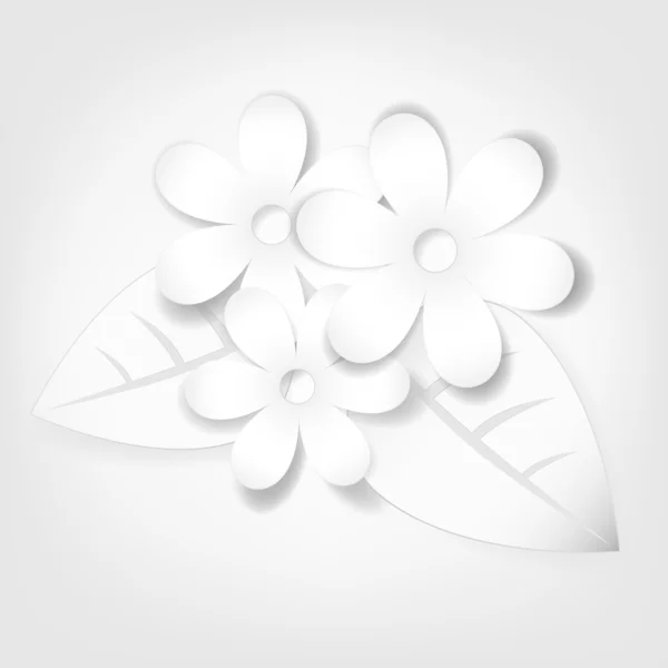 Flores de papel abstractas. Ilustración vectorial — Vector de stock