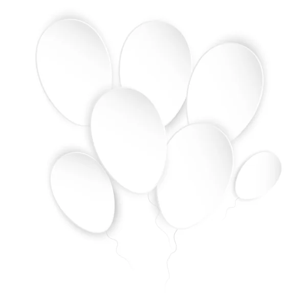 Vektor bakgrund med vitboken ballons — Stock vektor