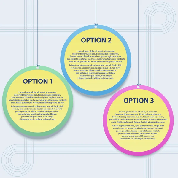 Presentation template with three options. Vector illustration. — Stock Vector