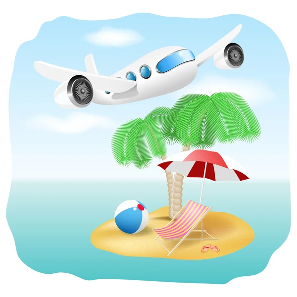 Vector Vacation Illustration — Stock Vector