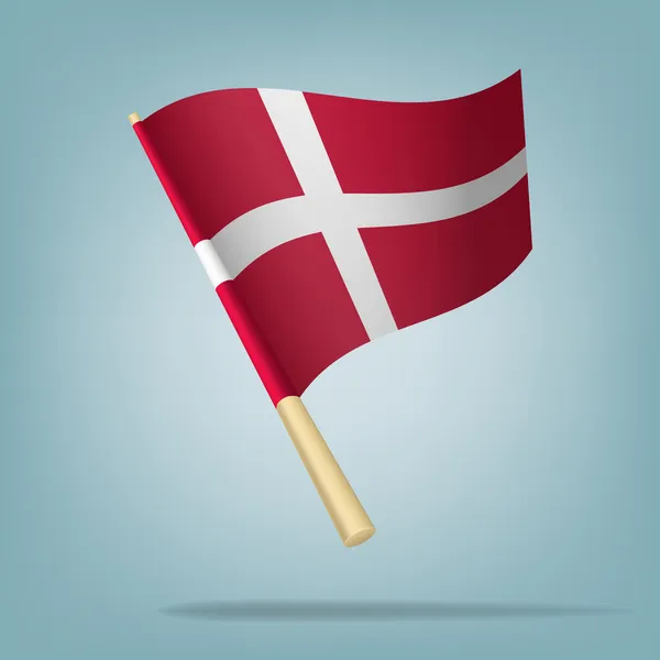 Denmark flag, vector illustration — Stock Vector