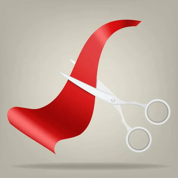 Tape and scissors. Vector illustration. — Stock Vector
