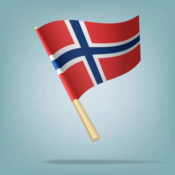 Norveç, vektör çizim bayrağı — Stok Vektör