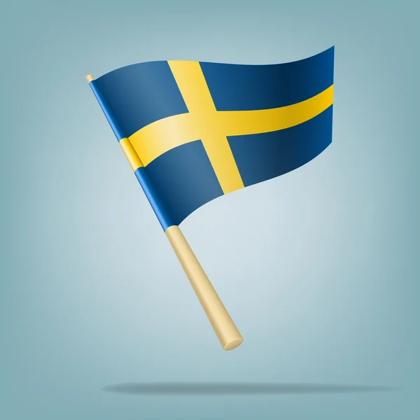 Bandiera svedese. illustrazione vettoriale — Vettoriale Stock