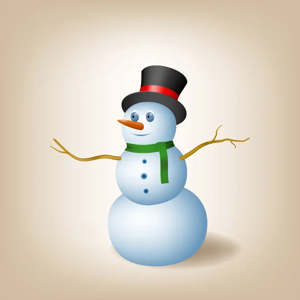 Sneeuwpop. vectorillustratie — Stockvector