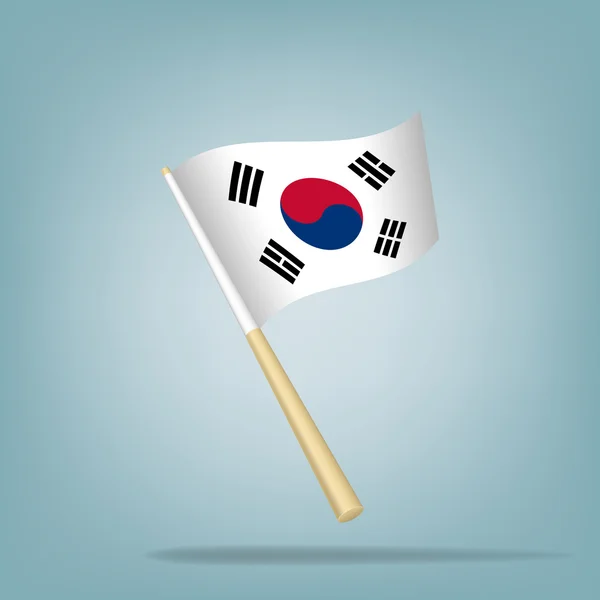 Südkoreanische Flagge, Vektorabbildung — Stockvektor