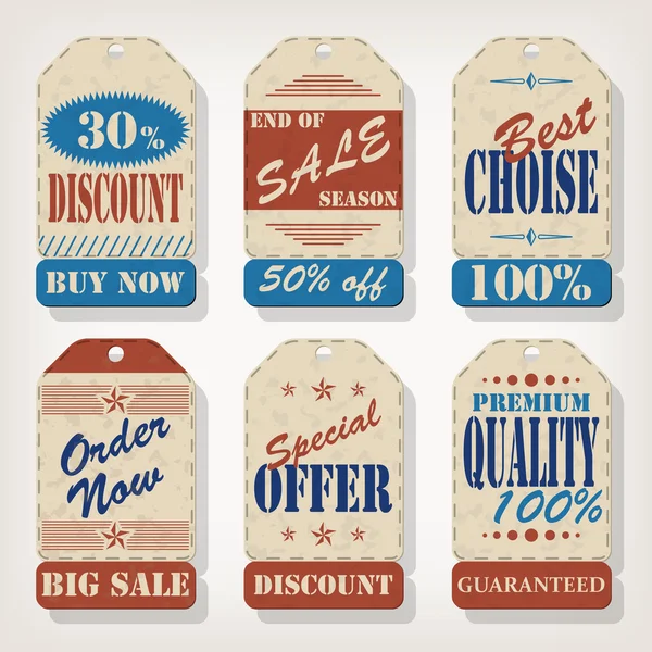 Set of vintage vector labels — Stock Vector