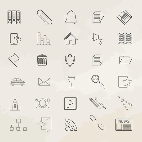 Universele vector icon set. — Stockvector