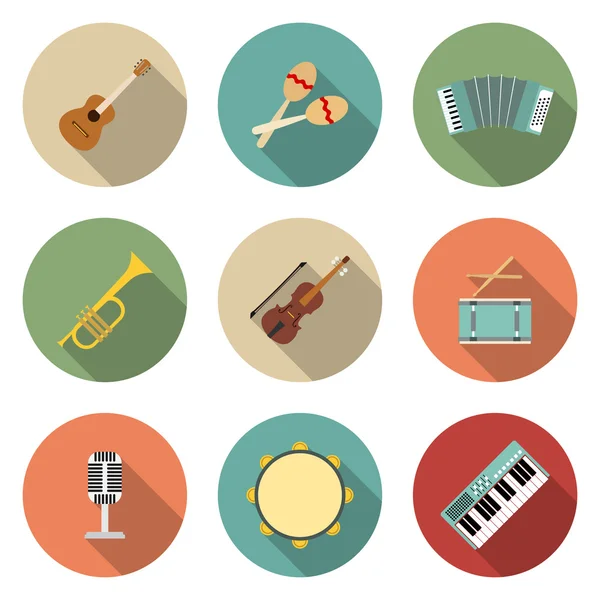 Vector pictogram van muziekmateriaal — Stockvector