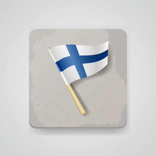 Drapeau Finlande, icône vectorielle — Image vectorielle