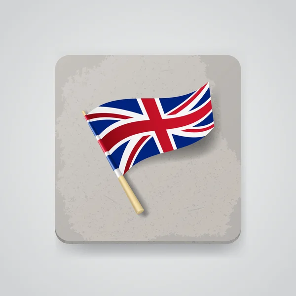 Storbritannien flagga, vektor icon — Stock vektor