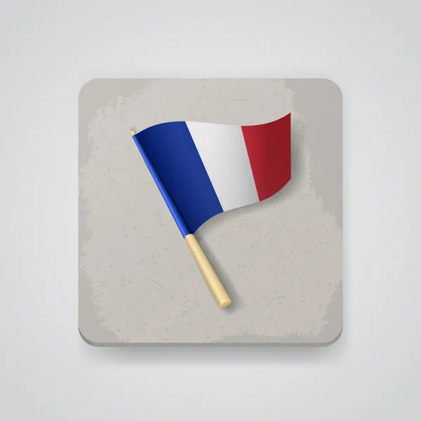 Fransa bayrağı, vektör simgesi — Stok Vektör