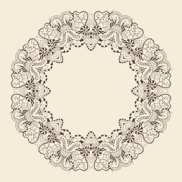 Marco ornamental redondo. Ilustración vectorial — Vector de stock