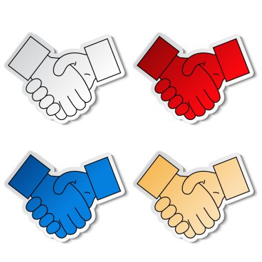 el - el sıkışma sembol - eps 10 jest