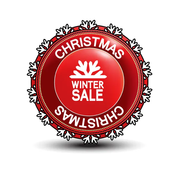 Etykieta - Boże Narodzenie, zima sprzedaży — Wektor stockowy