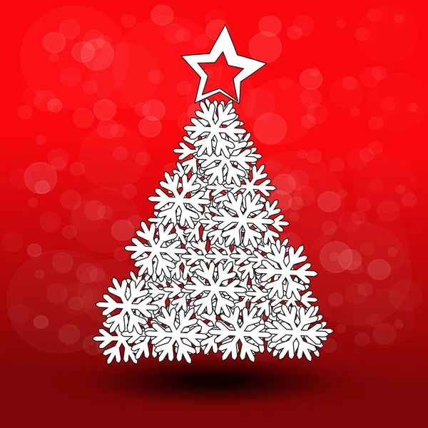 Christmas tree - sneeuwvlok decoratie - eps 10 papier — Stockvector