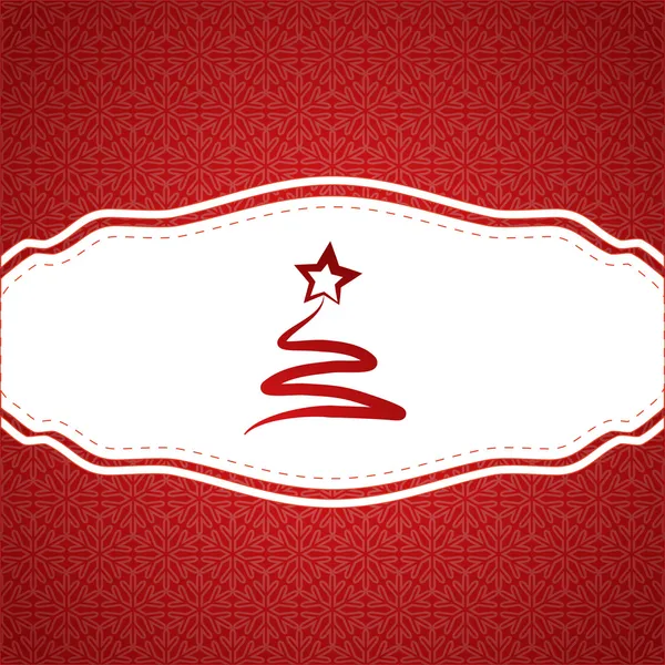 Fond de flocon de neige sans couture, étiquette de Noël — Image vectorielle