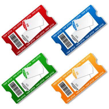 vektör kümesi için indirimli fiyat etiketi