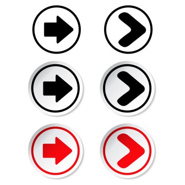 siyah ve kırmızı ok Etiketler vektör