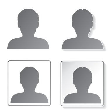 vektör avatar simgeler, düğmeler - insan, kullanıcı, üye