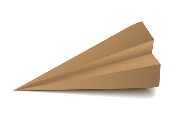 Vector origami vliegtuig - gevouwen model — Stockvector