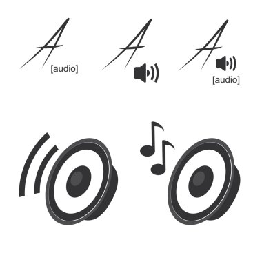 Vector speaker icons clipart