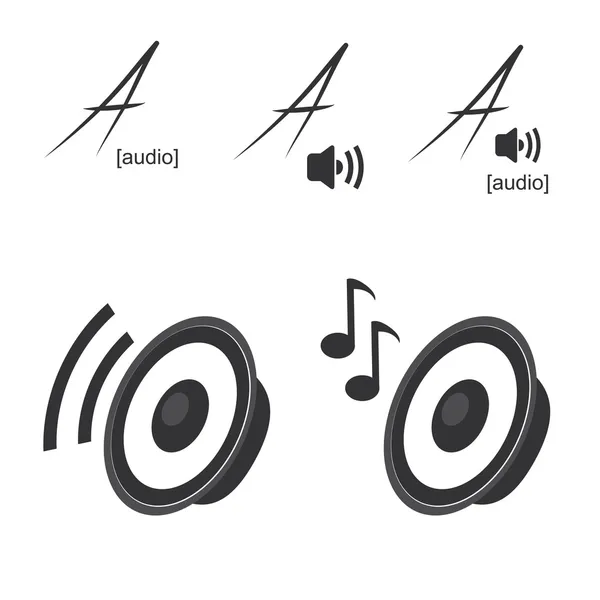 Iconos de altavoz vectorial — Vector de stock