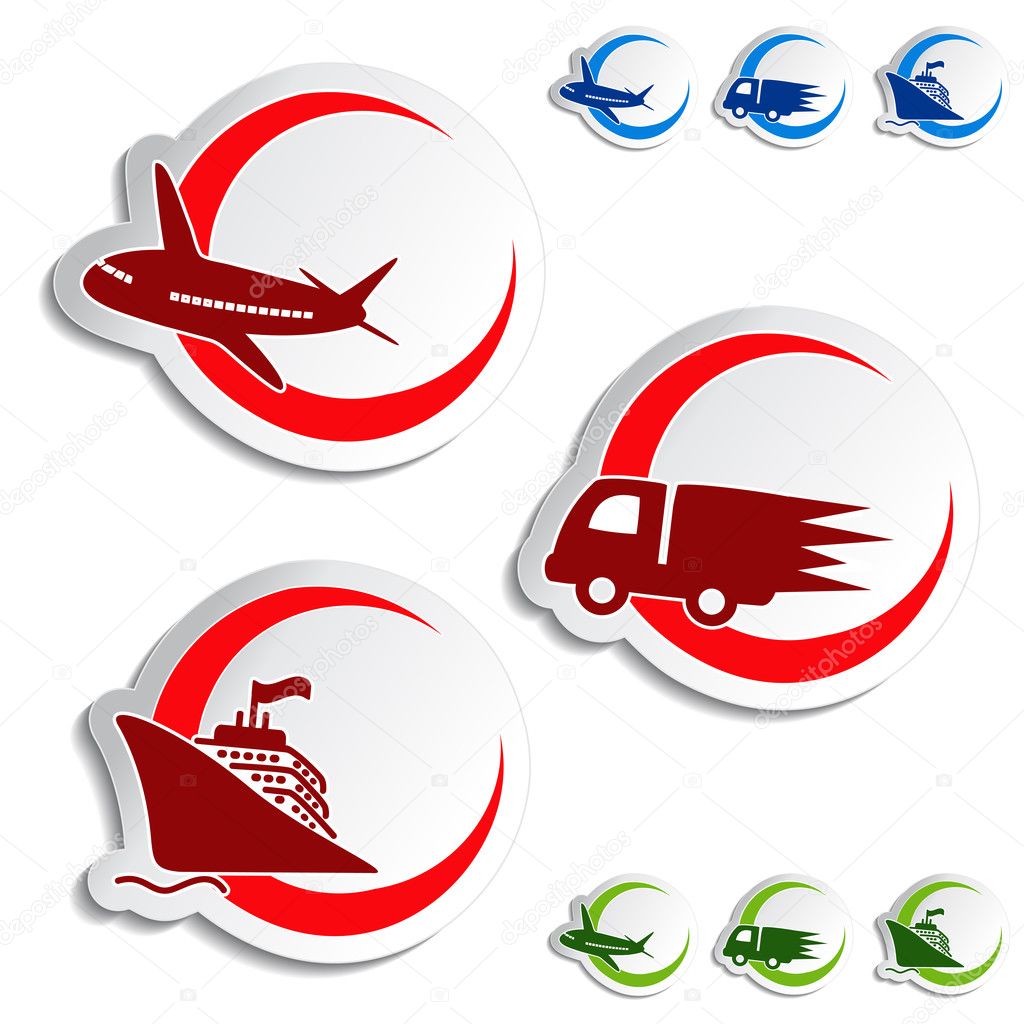 Vector shipping, delivery stickers