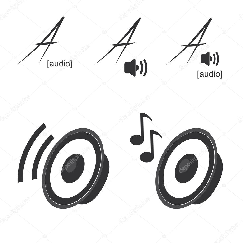 Vector speaker icons