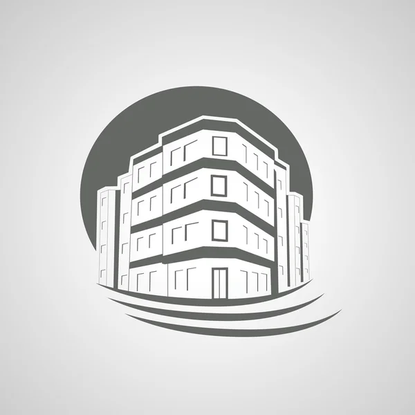 Vektor-Symbol von zu Hause, Haus-Symbol, Immobilien-Silhouette, Immobilien, Wohnhaus — Stockvektor