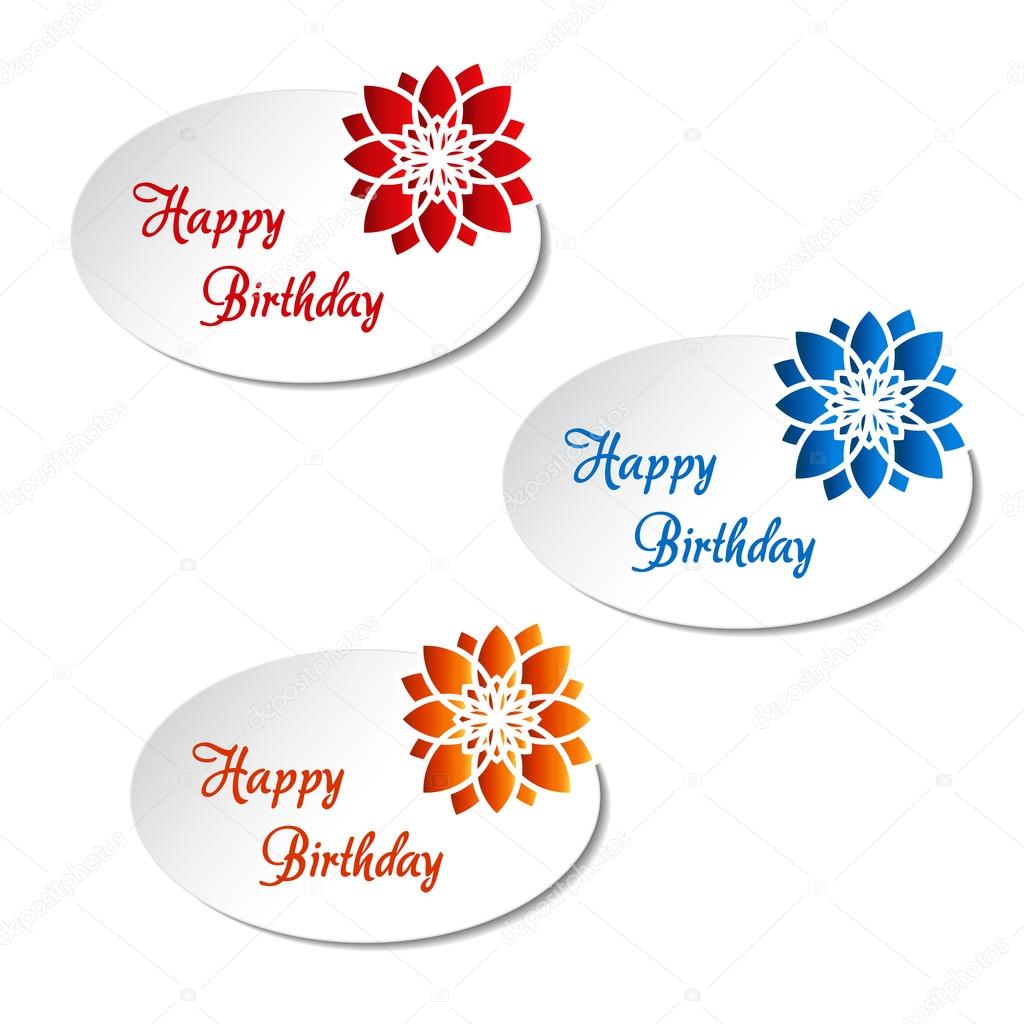 Etiquettes Vectorielles Blanches Avec Fleur Joyeux Anniversaire Carte D Annonce Image Vectorielle Rena Design C Etiquettes Vectorielles Blanches Avec Fleur Joyeux Anniversaire Carte D Annonce Image Vectorielle Rena Design C
