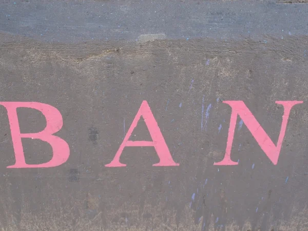 GRAFFITI SIGN BAN — Stock Photo, Image