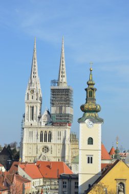 Zagreb Katedrali görünümünü