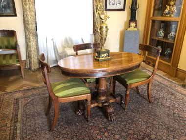 Sofia Vorontsova 'nın odası. Vorontsov Sarayı. Alupka. Kırım Yarımadası.