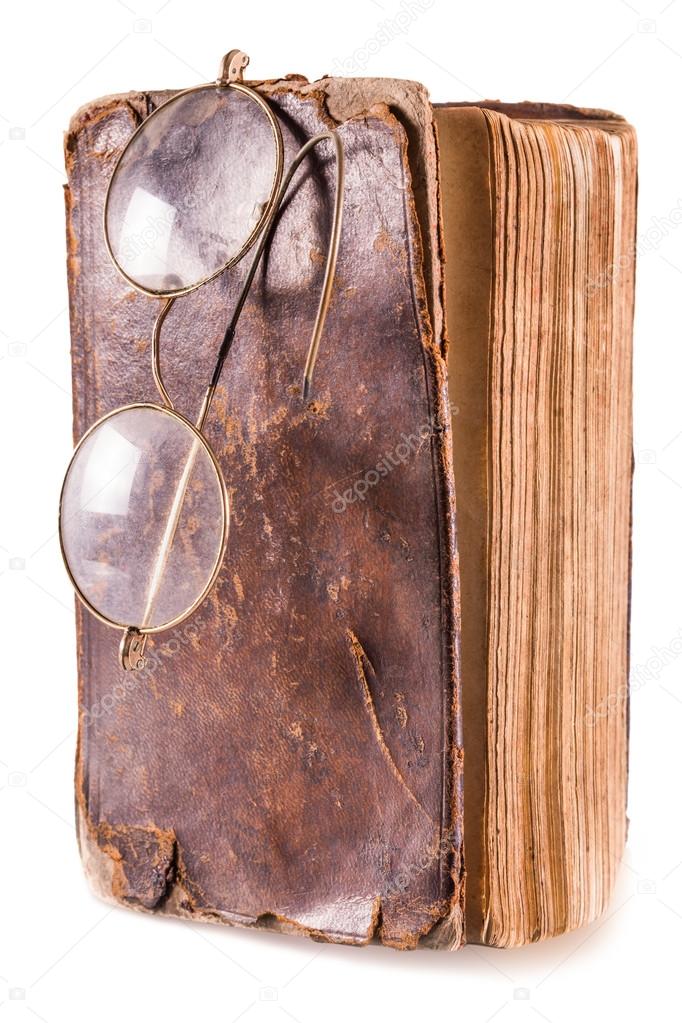 Old book and glasses