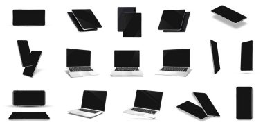 Üç boyutlu gerçekçi cihaz. Model seti