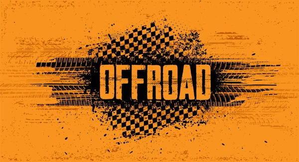 Off-road grunge spandoek — Stockvector