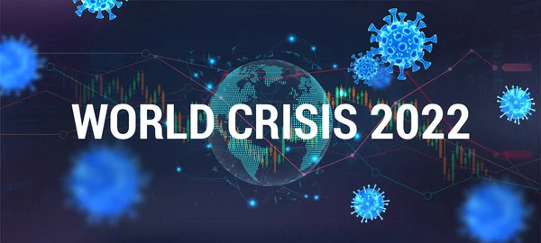 パンデミックによる経済危機。コロナウイルス。流行2022年 ストックイラスト